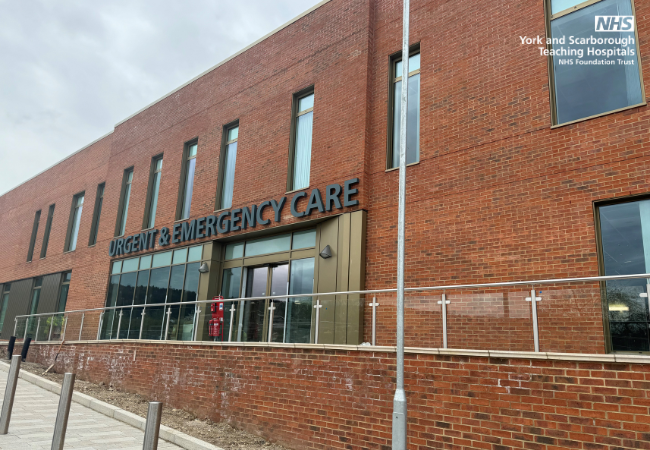 The main entrance of Scarborough's new UECC.